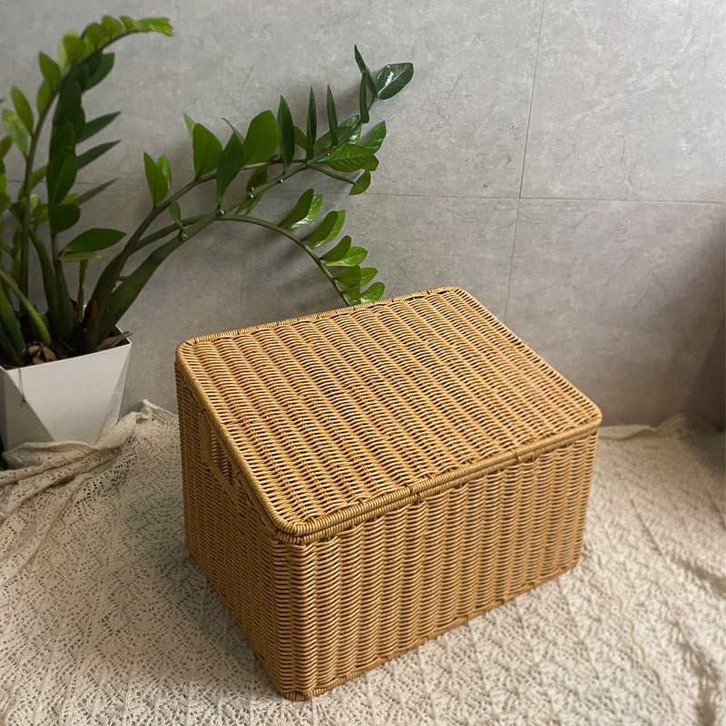 Handwoven Rectangular Storage Basket Kalsten