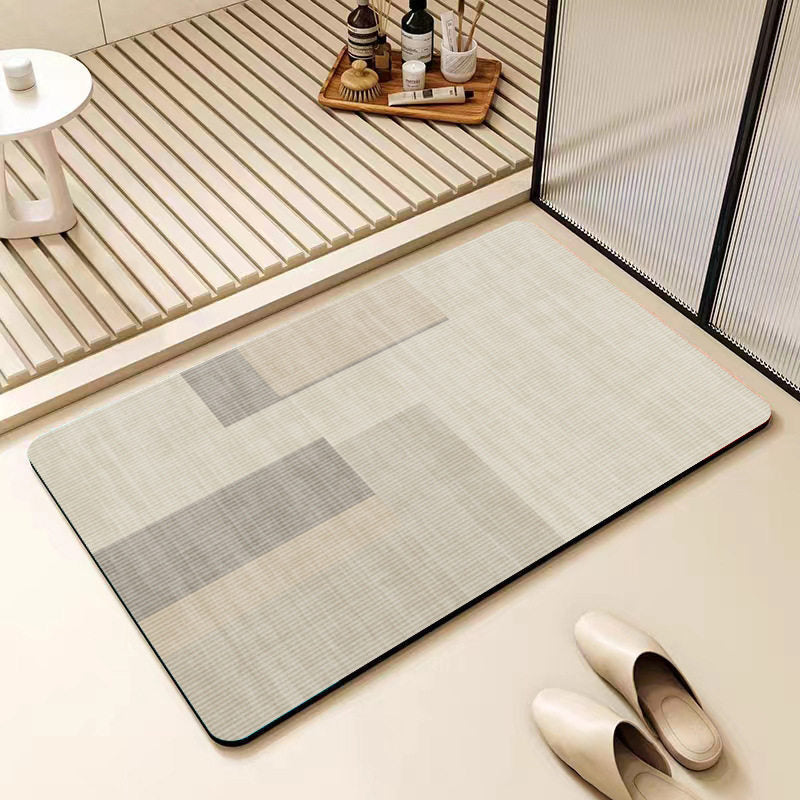 Non-Slip Geometric Pattern Bathroom Mat Kalsten
