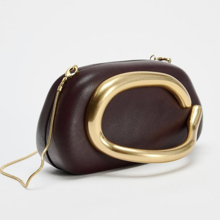 Statement Clutch with Sculptural Handle Kalsten