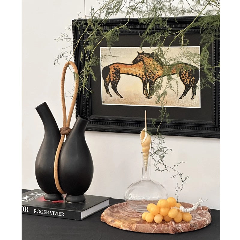 Artistic Double-Spout Decorative Pitcher