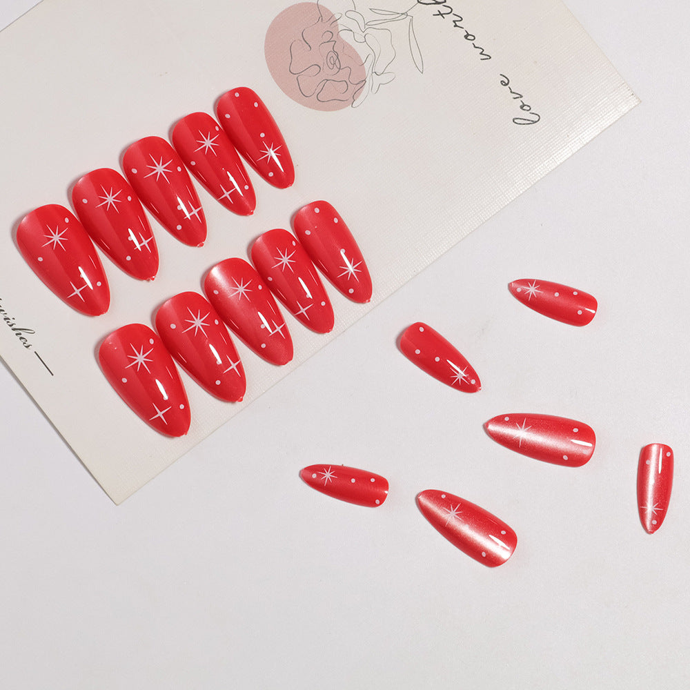 Glossy Stiletto-Shape Press-On Nail Set Kalsten