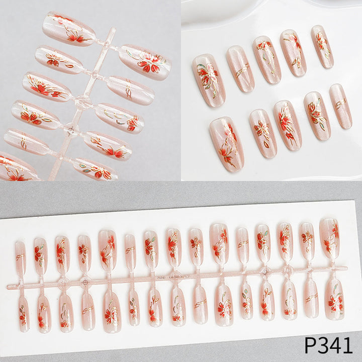 Floral Design Press-On Nail Set Kalsten