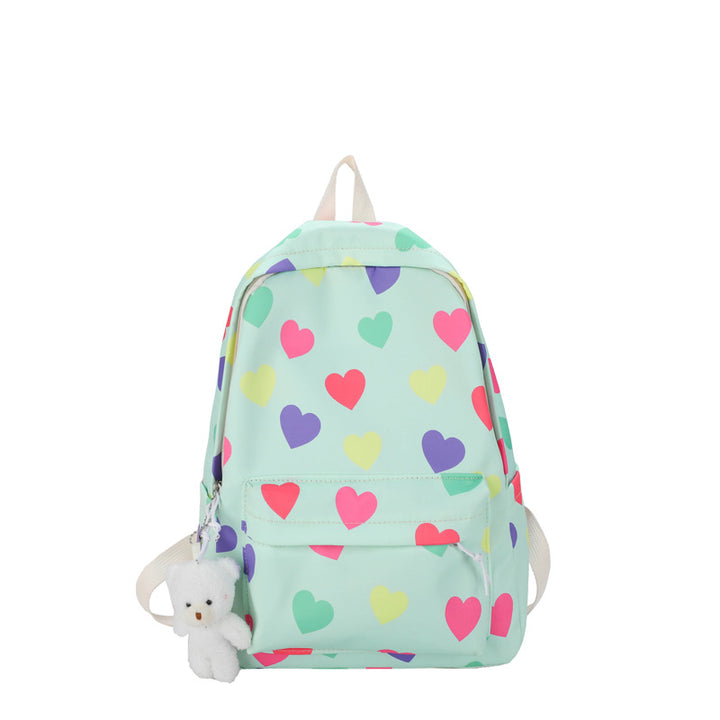 Heart-Patterned Casual Backpack Kalsten