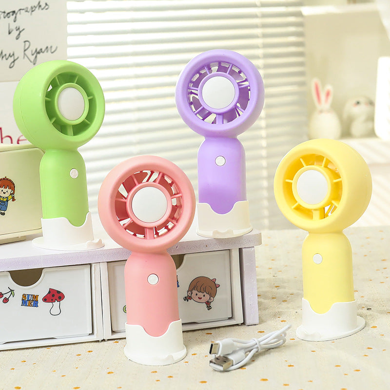 Ladies Portable Handheld Fan with Cute Bear Design Kalsten