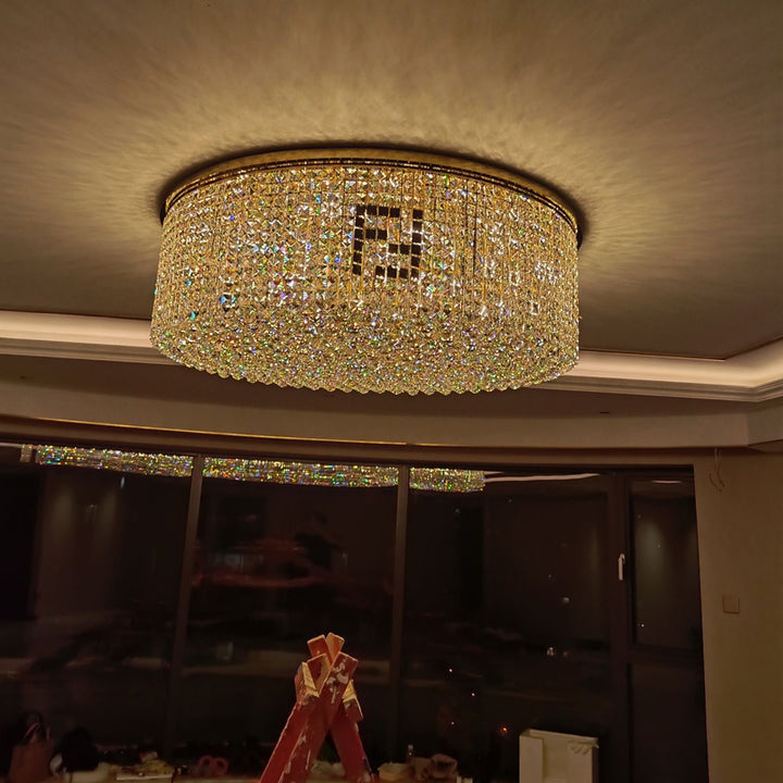 Crystal Cascading Ceiling Light