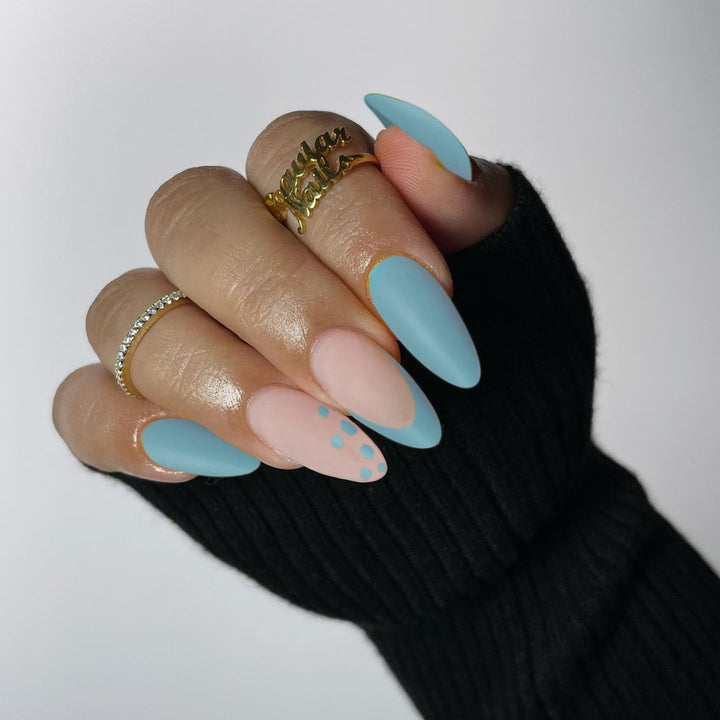 Artistic Heart-Accent Press-On Nail Set Kalsten
