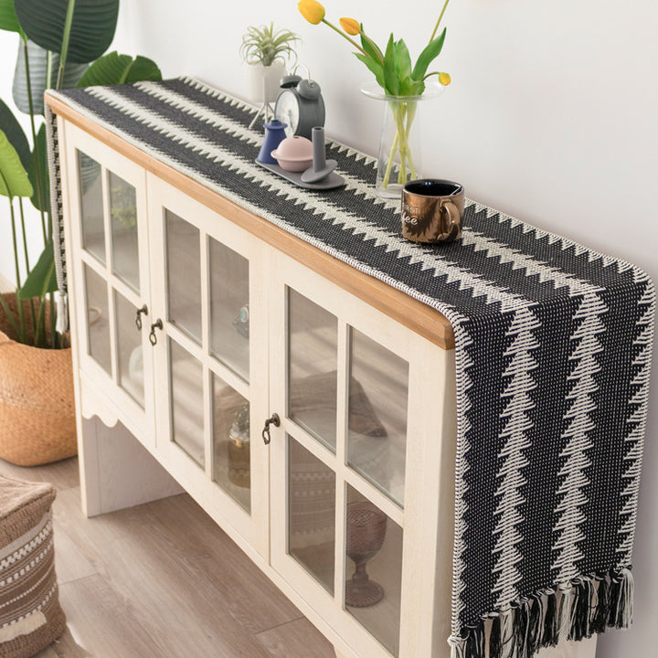 Woven table mats in kilim style made of cotton blend, non-slip table mat Kalsten