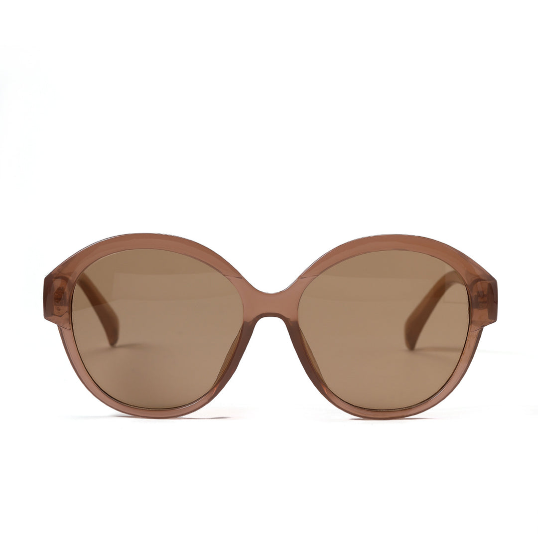 Women's round fashionable sunglasses with striking leopard pattern Kalsten