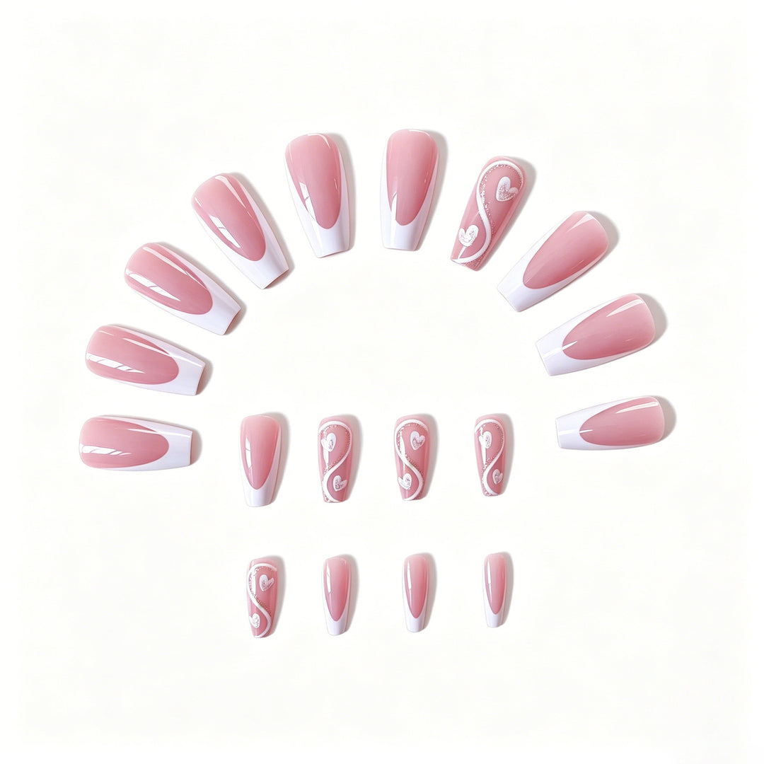 Artistic Heart-Inspired Nail Enhancements Kalsten