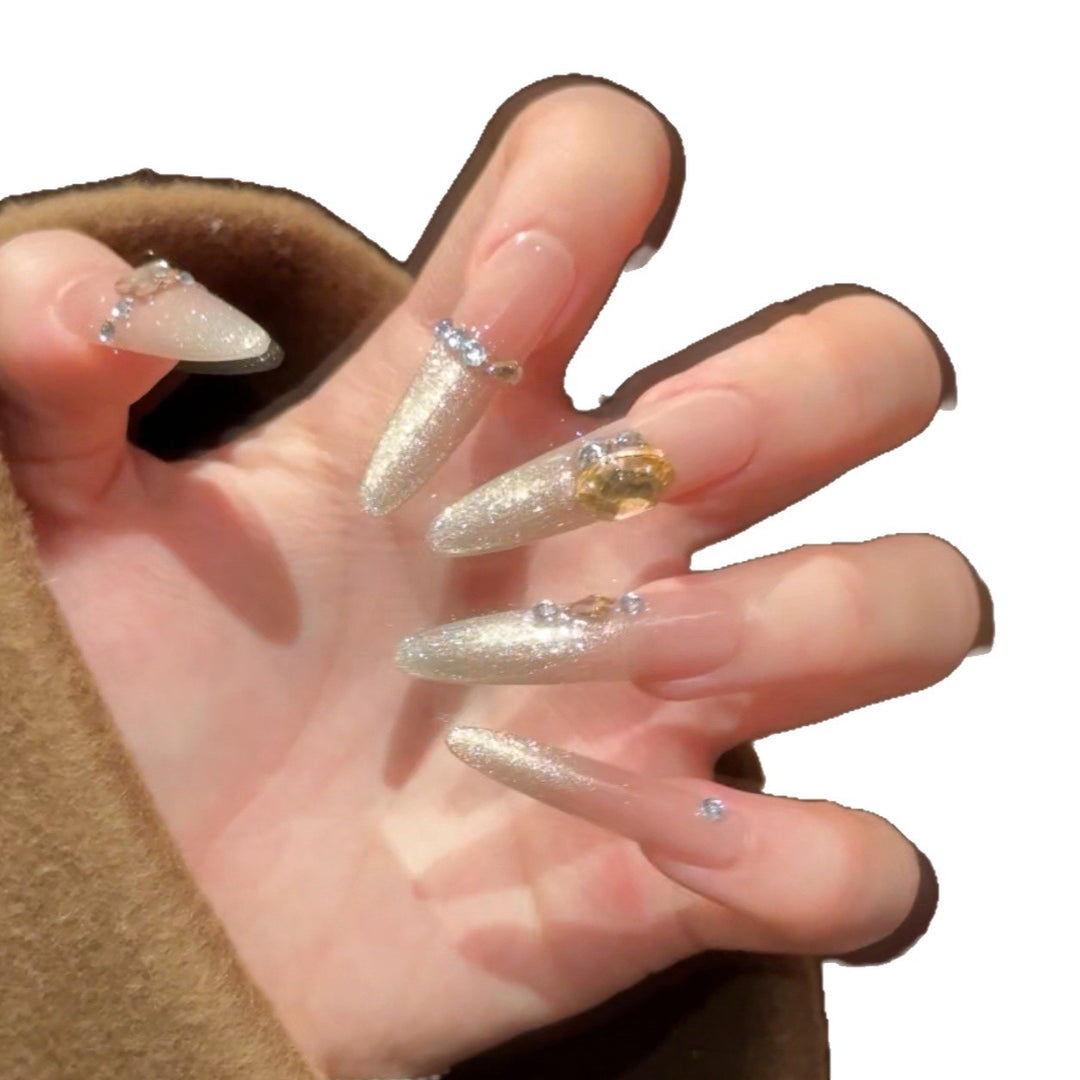 Elegant Glittery Press-On Nail Extensions Kalsten