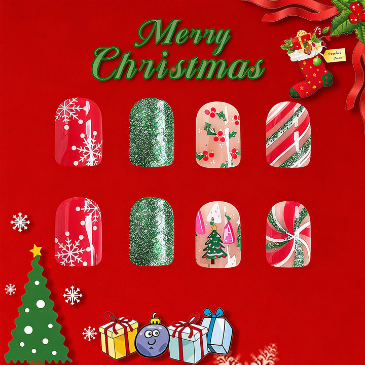 Festive nail art with winter motifs Kalsten