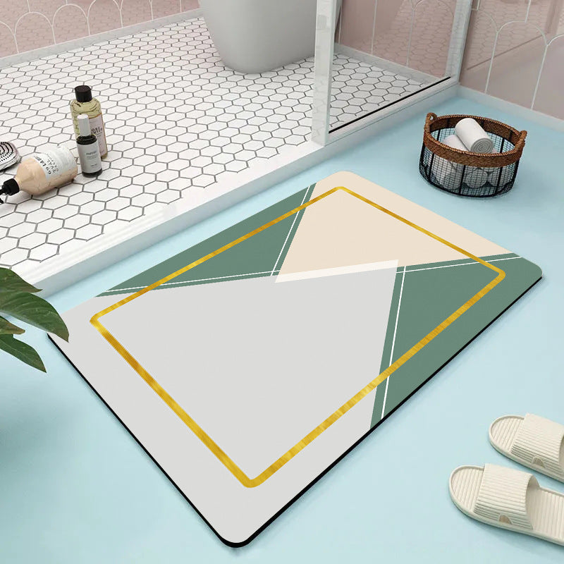Modern Geometric Pattern Bath Mat