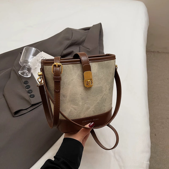 Elegant Structured Bucket Bag Kalsten