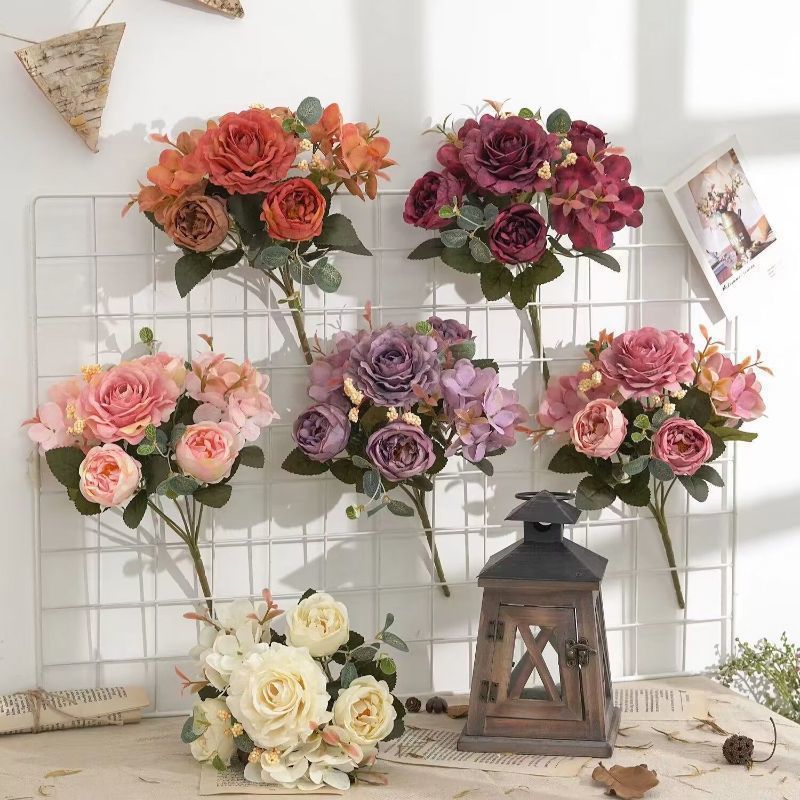Lush Realistic Floral Bouquet Arrangement