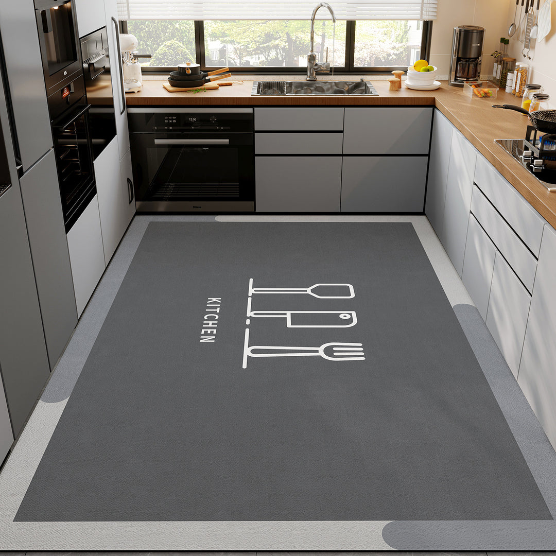 Floral Pattern Kitchen Mat
