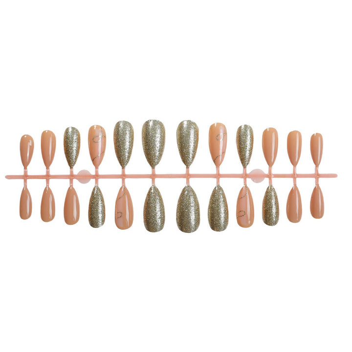 Glamorous Glittered Press-On Nail Set Kalsten