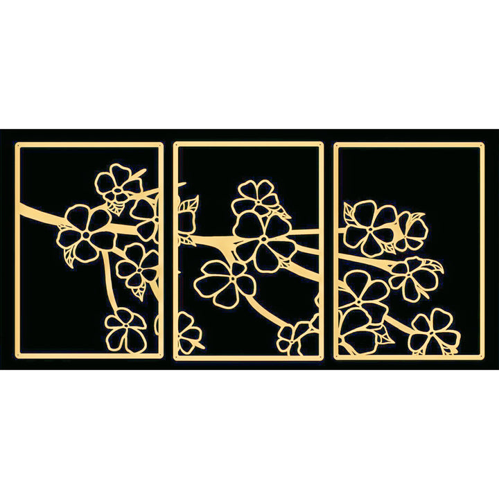 Decorative Floral Metal Wall Art Panel Kalsten