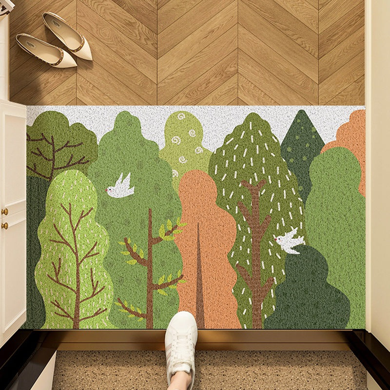 Playful Forest-Themed Indoor Mat