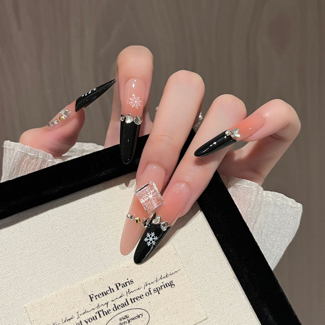 Artistic Long Stiletto Press-On Nails Kalsten