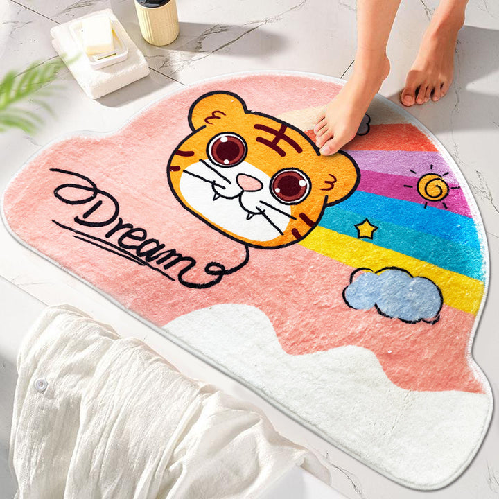 Rainbow-Themed Soft Bathroom Mat