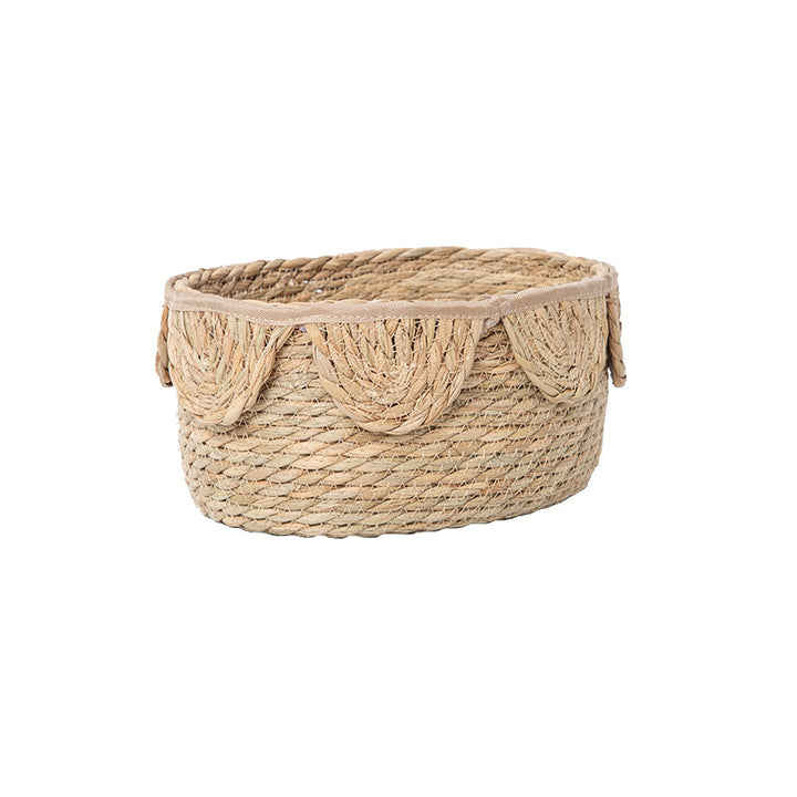 Stylish storage basket with wave rim Kalsten