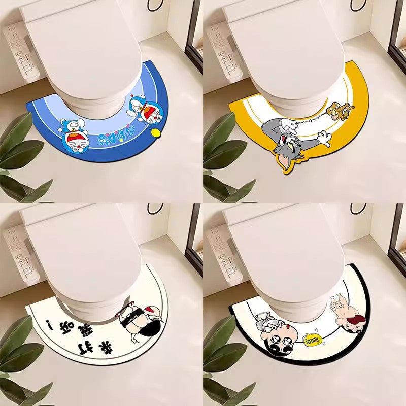 Decorative Cartoon-Themed Toilet Mat
