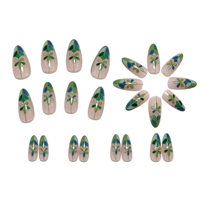 French Art Nails with Floral Design Kalsten