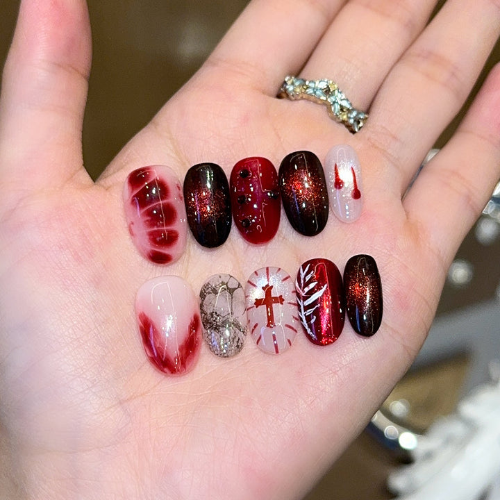 Creative Art Nails with Festive Design Kalsten