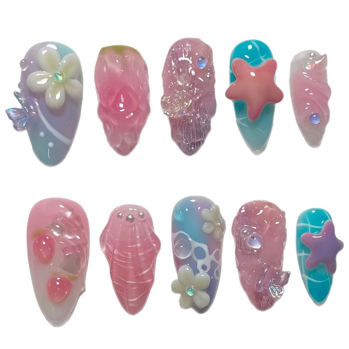 Artistic 3D Thematic Nail Extensions Kalsten