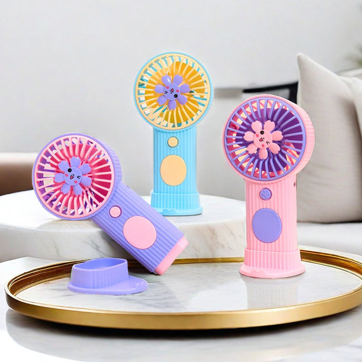 Portable Mini Air Fan with Cheerful Flower Design Kalsten
