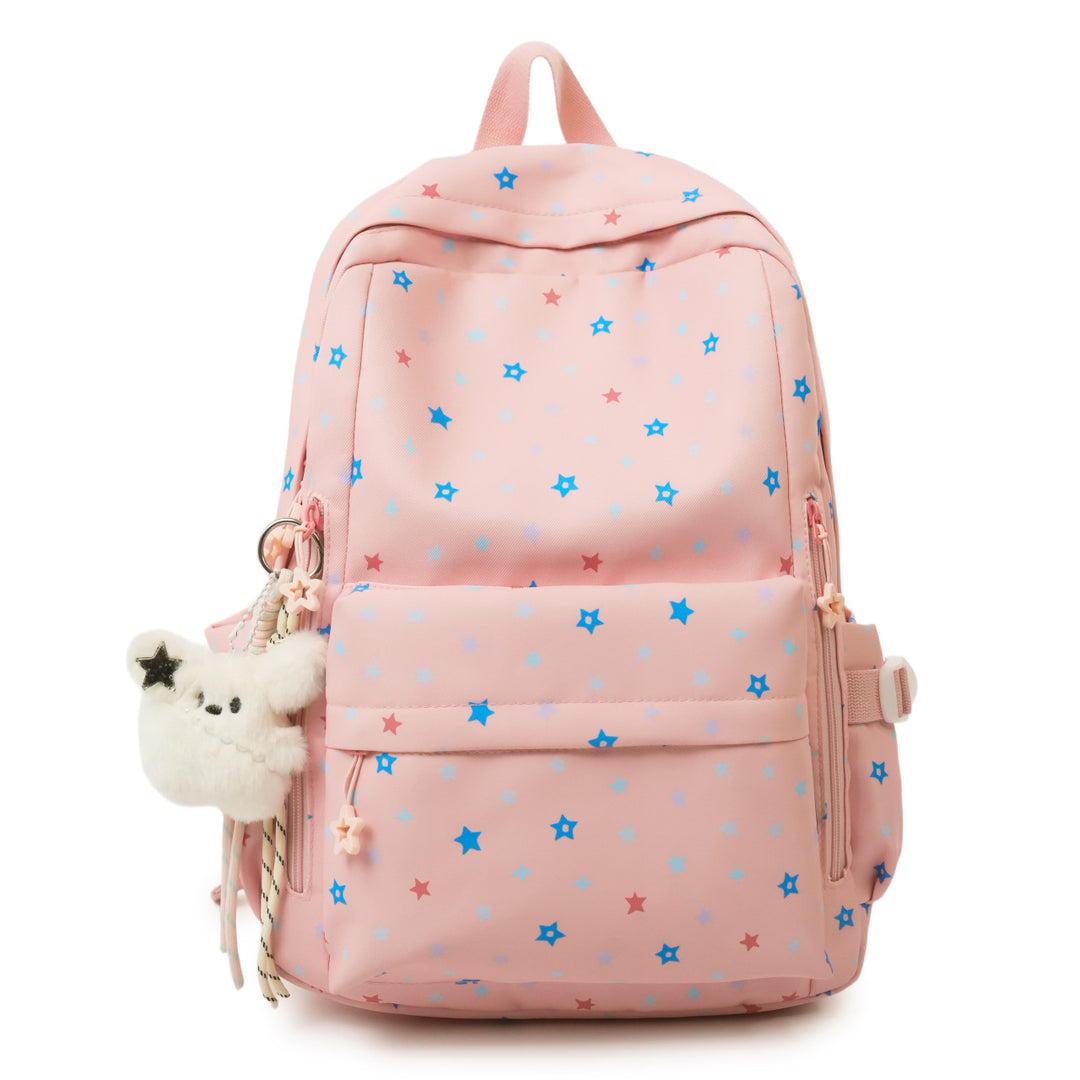 Backpack with Playful Star Pattern and Practical Storage Compartment Kalsten