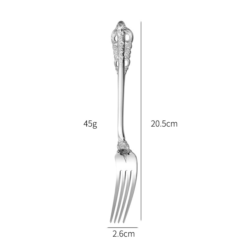 Elegant fish fork with artistic handle design Kalsten
