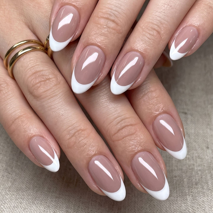 Elegant French Tip Press-On Nails 1790732149