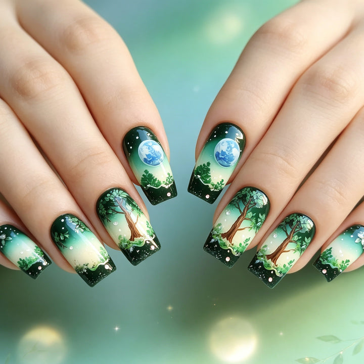 Artistic Nature-Inspired Nail Art Enhancements Kalsten