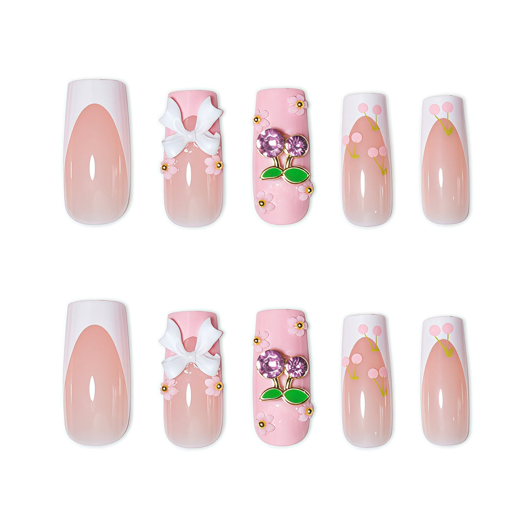 Floral-Inspired Press-On Nail Enhancements Kalsten