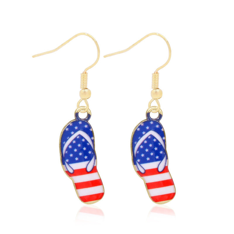 Women's long multi-layer star drop earrings with crystal embellishments and rhodium-plated alloy Kalsten
