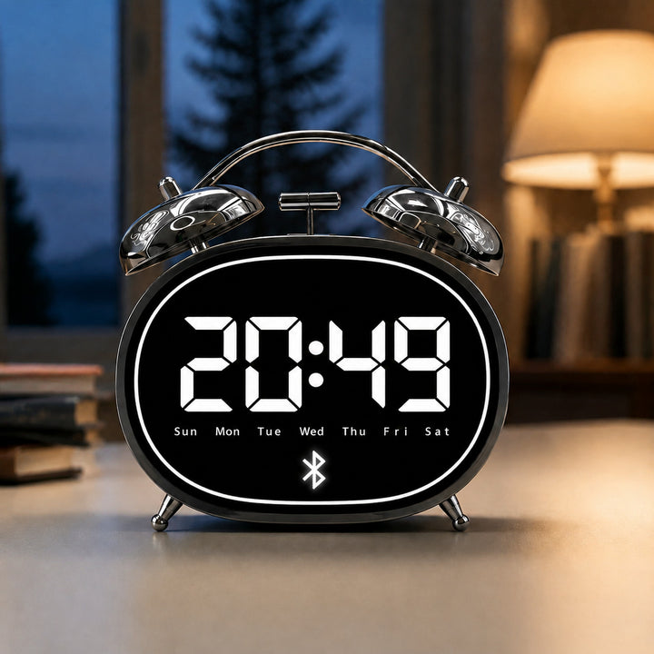 Digital Bluetooth table clock with large digits Kalsten