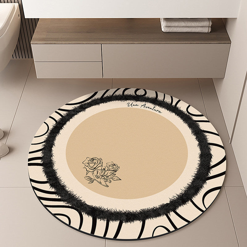 Moon-Themed Round Area Rug