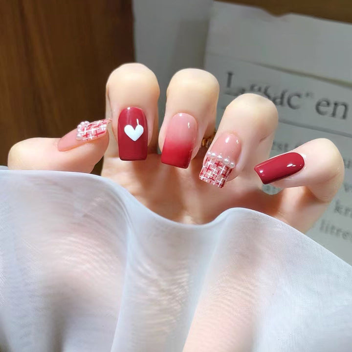 Stylish Heart and Ombre Nail Art Set