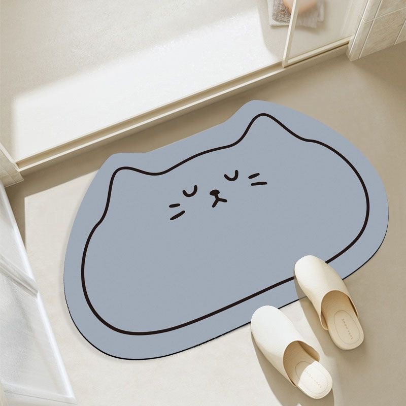 Fun Cat-Shaped Decorative Bath Mat