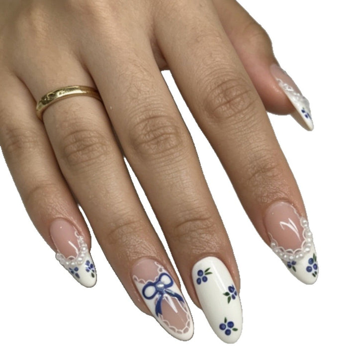 Decorative Long Stiletto Press-On Nails