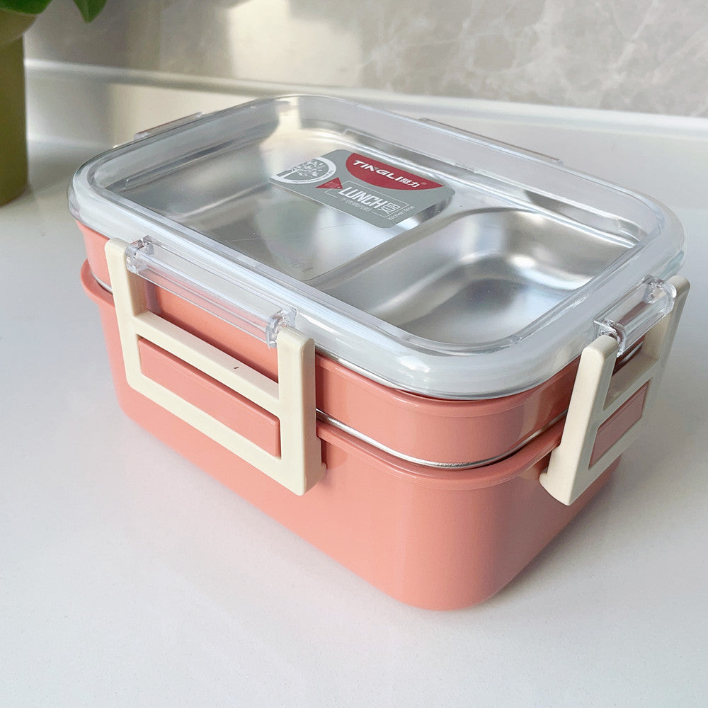 Dual-Compartment Insulated Lunch Box