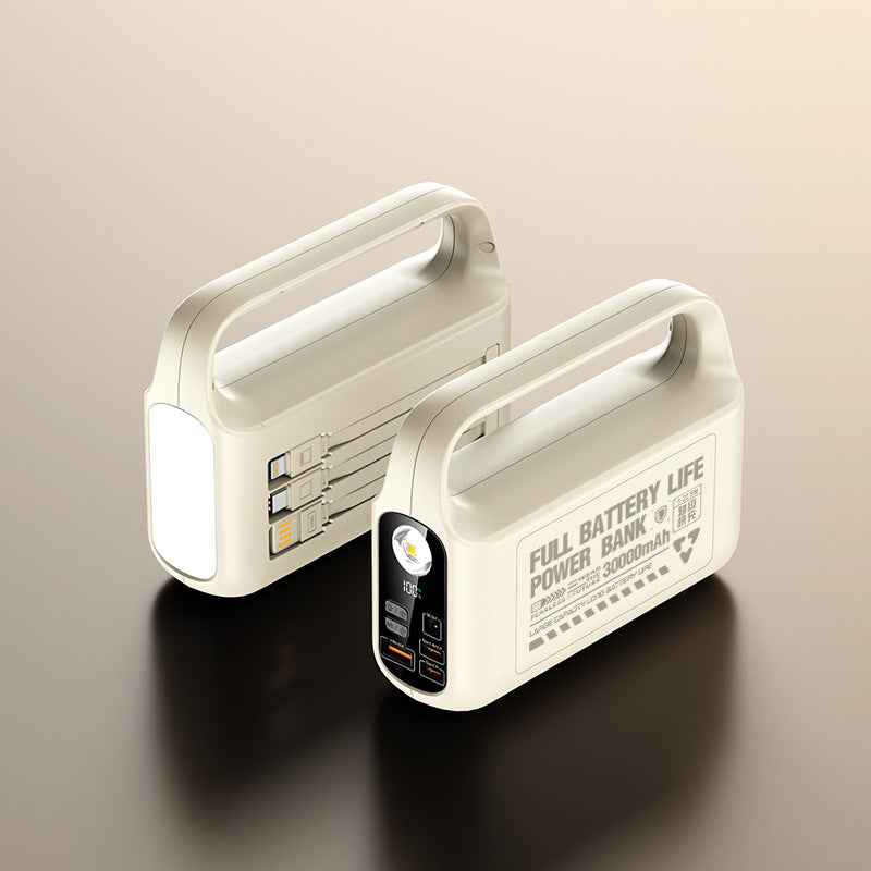 Portable power bank with integrated LED lighting and high capacity Kalsten