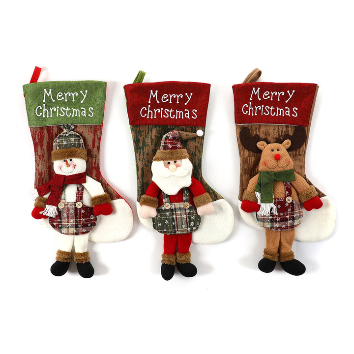 Plush Reindeer Christmas Stocking Kalsten