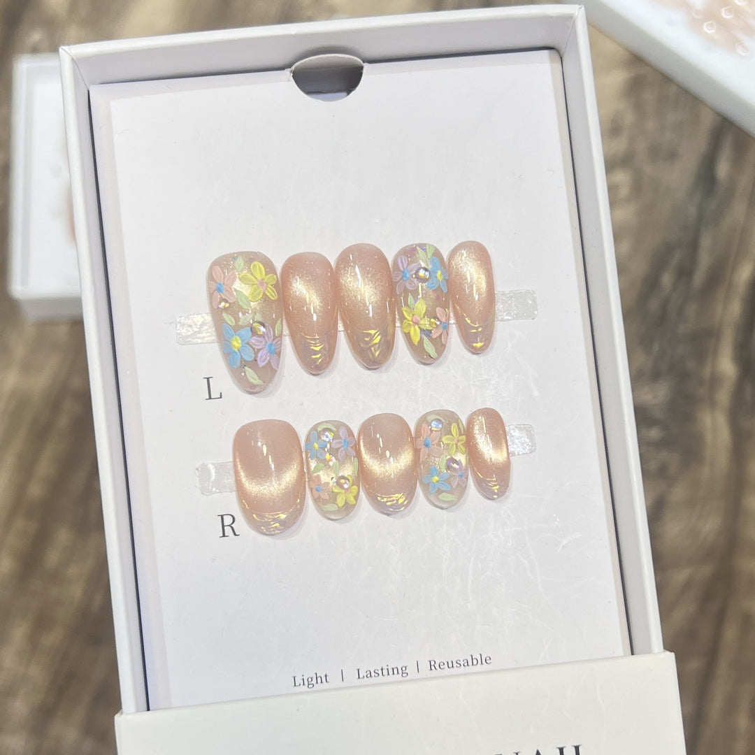 Floral Art Press-On Nail Set Kalsten