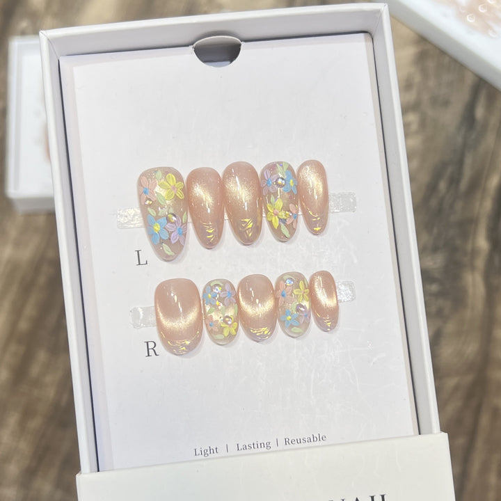 Floral Art Press-On Nail Set Kalsten