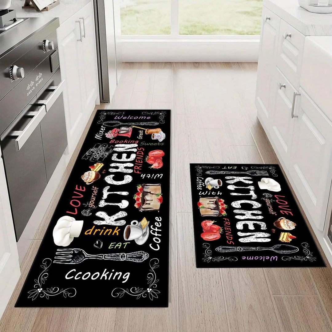 Kitchen-Themed Runner Mat