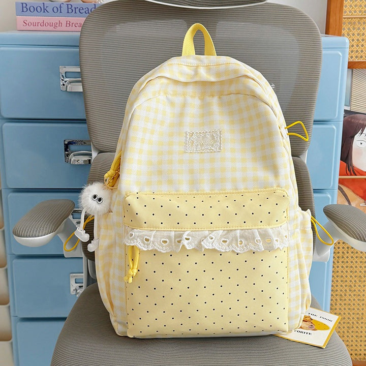 Cute Checkered Pattern Backpack Kalsten