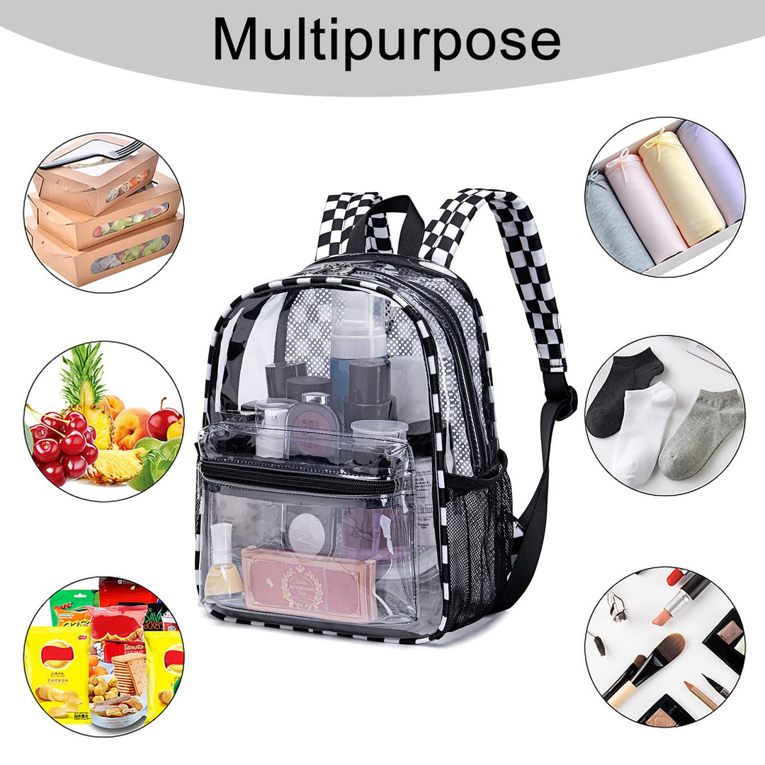 Unisex Transparent School Backpack Kalsten