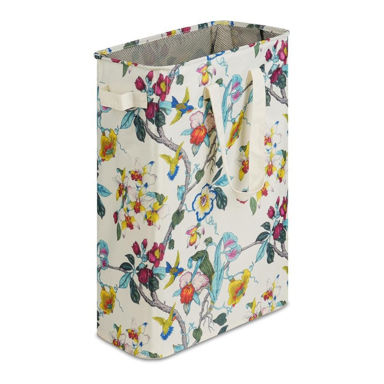 Foldable laundry basket with wheels and practical lid Kalsten